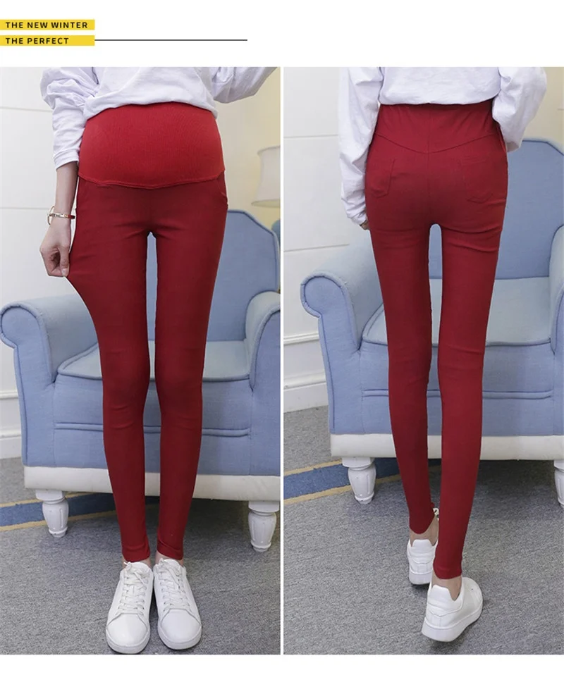 Модные брюки для беременных женщин на осень и зиму корейские брюки облегающие на живот тонкие брюки-карандаш