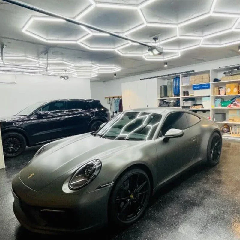 SUEZ Hot Sale Professional Car Repair Workshop Led Hexagonal Light For Car Detailing Car Workshop Light