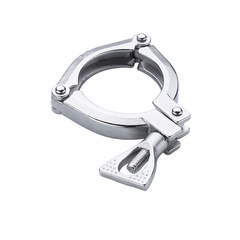 Food Grade SS304 SS316L Pipe Fittings Heavy Duty 13MHH Single Pin Ferrule Clamp Sanitary stainless steel pipe clamp