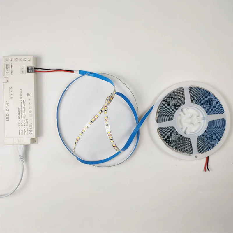 12V 24V led strip light SMD 2835 PCB 8mm width Flexible 3 in 1 Light Strip Cold White LED linear bar strip