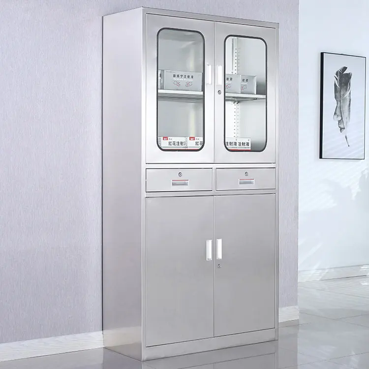 glass door cheap storage filing implant stainless steel modular drawer pharmacy furniture medical modern design hospital cabinet