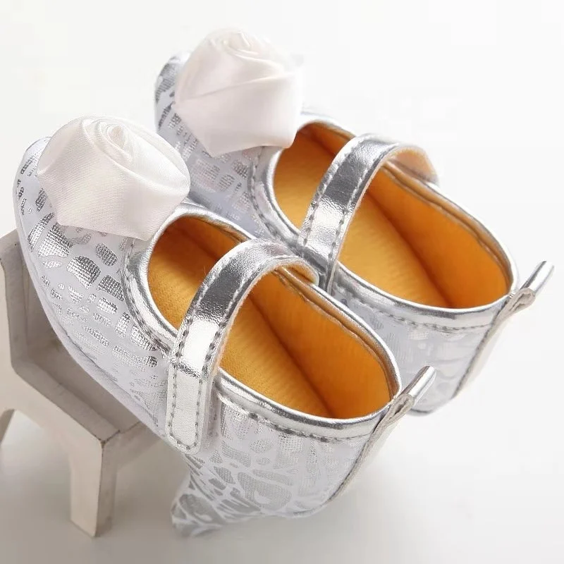 Red Bottom Decorating Infant Little Girl Baby High Heels Shoes for Party