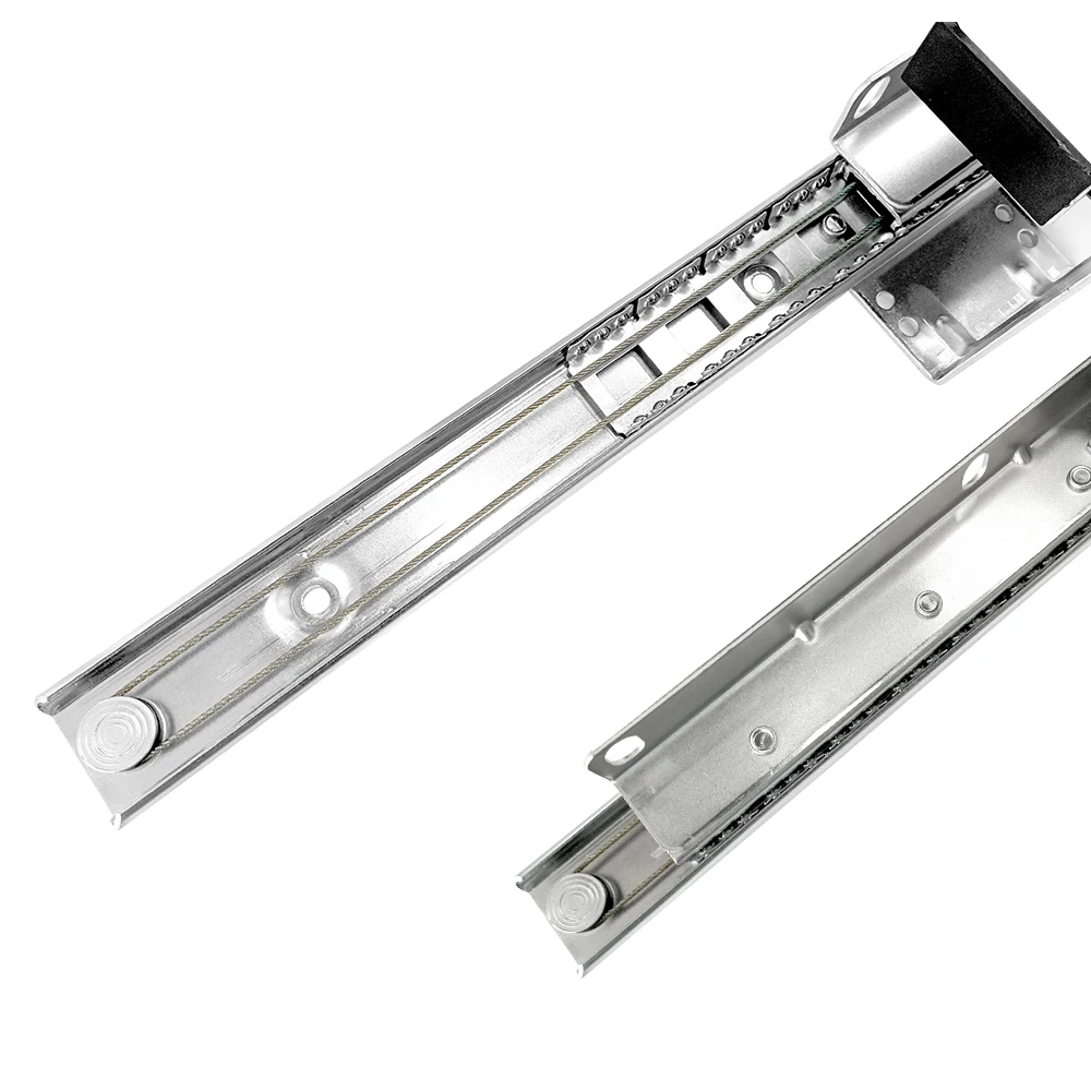 E-SHINING 48MM Width Heavy Duty Full Extension Metal Ball Bearing Dining Telescopic Drawer Table Extendable Mechanism Slide