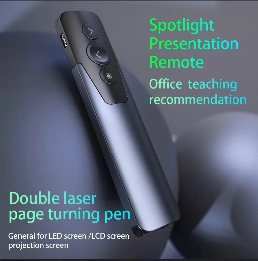 Spotlight Wireless Presenter Remote with Air Mouse,TF card, PPT Powerpoint Laser Pointer Presentation for Meeting