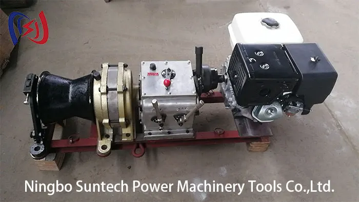 High speed Fast Pilot Wire Gas Powered Winch Durable Transmission Line Cable Pulling Engine Powered Winch