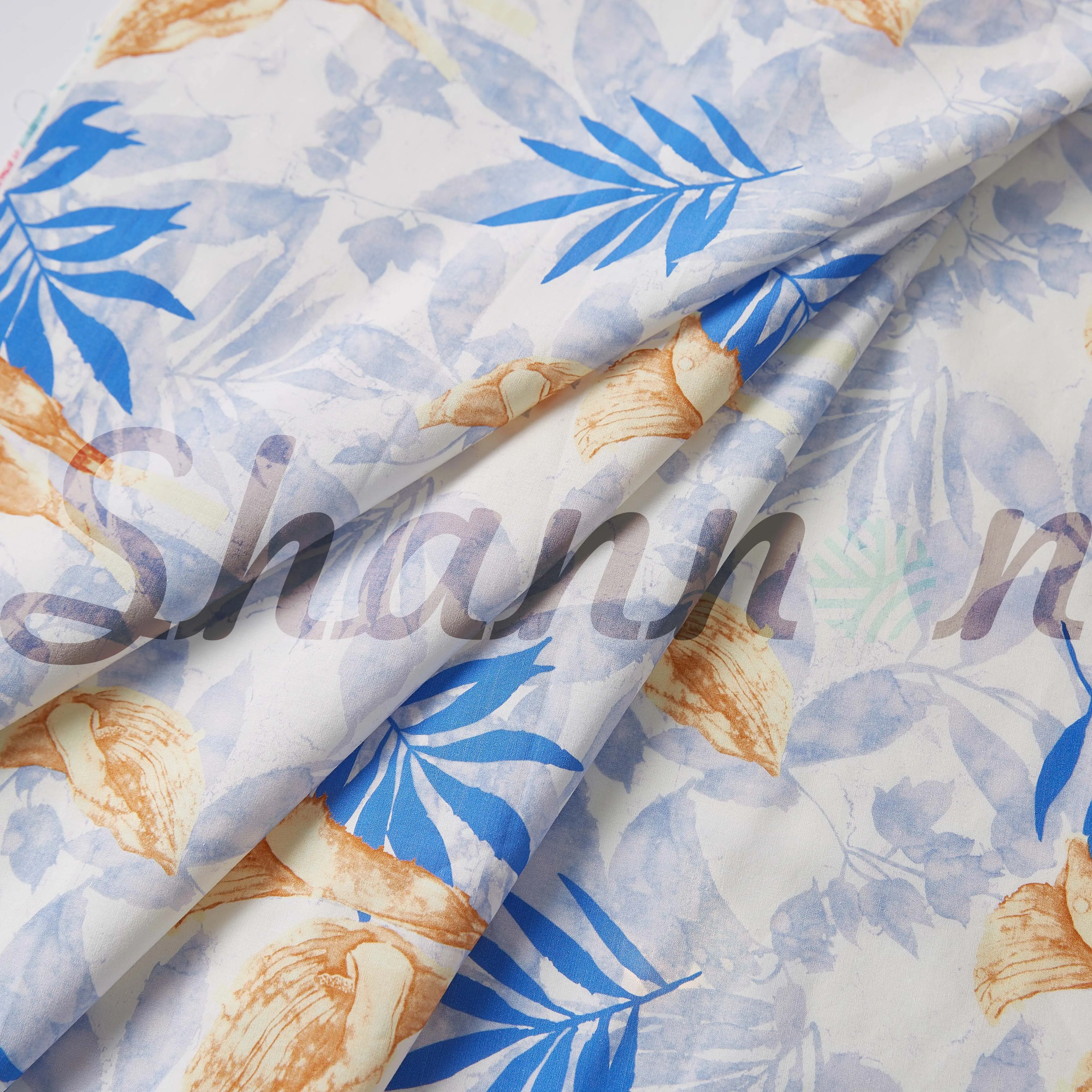 79% Cotton 21% Silk 100gsm Poplin Fabric for Dress China Factory Free Sample Floral Print Women,girls 1 Meter Make-to-order GRS