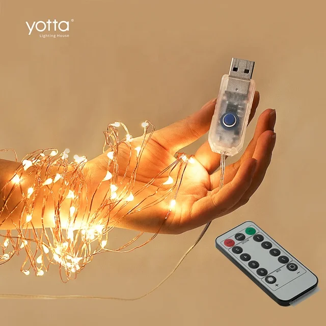 3W 3000K Made In China Superior Quality 8 Modes 5M 10M Outdoor Holiday Decoration Led Copper Wire String Light