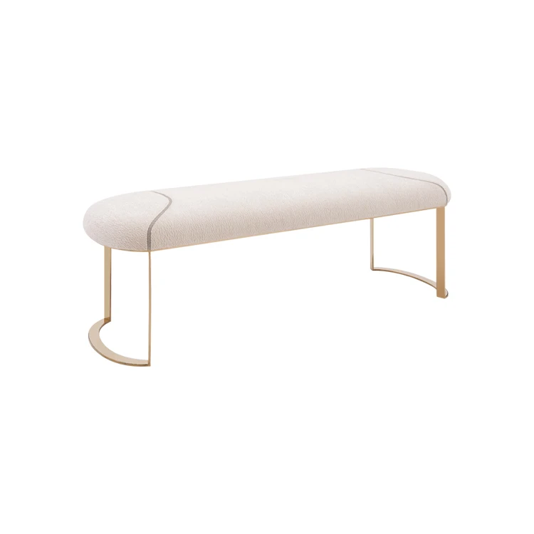 Best Selling Promotional Luxury European Bedroom Furniture Bed End Stool Bench