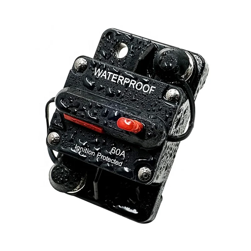 Мини DC 12 В 48 В 20А 300 А автоматический Водонепроницаемый Автоматический выключатель морской ручной сброс Inline предохранитель для автомобиля лодки Yach RV солнечной системы
