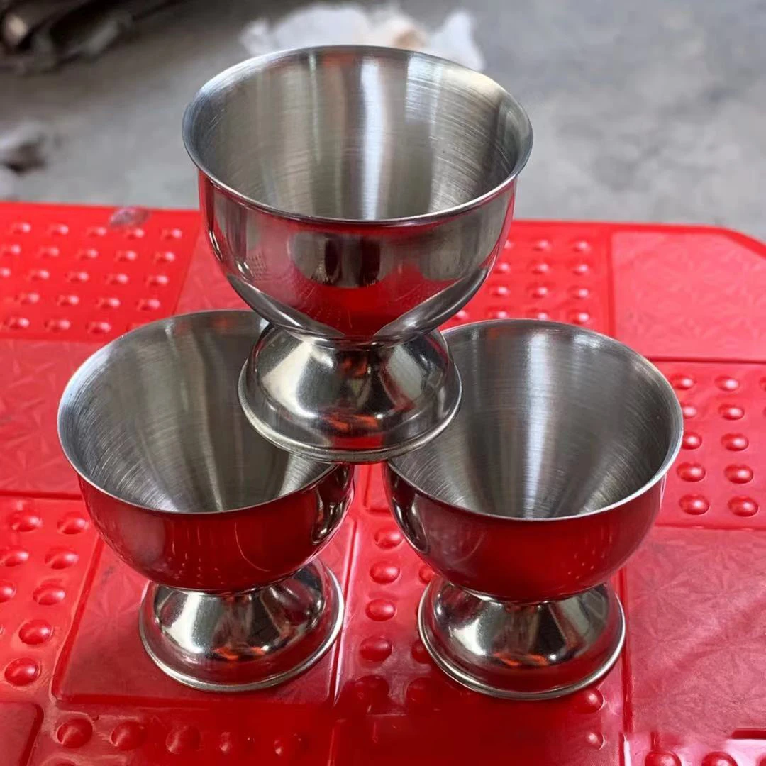 DD3042  Egg Tray for Hard Boiled Eggs Stand Kitchen Gadgets Drinking Shot Glass Stainless Steel Egg Holders Cup