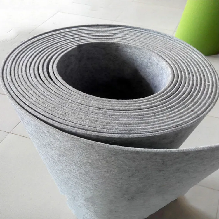 100% polyester felt non woven fabric rolls needled  stiffened felt color felt