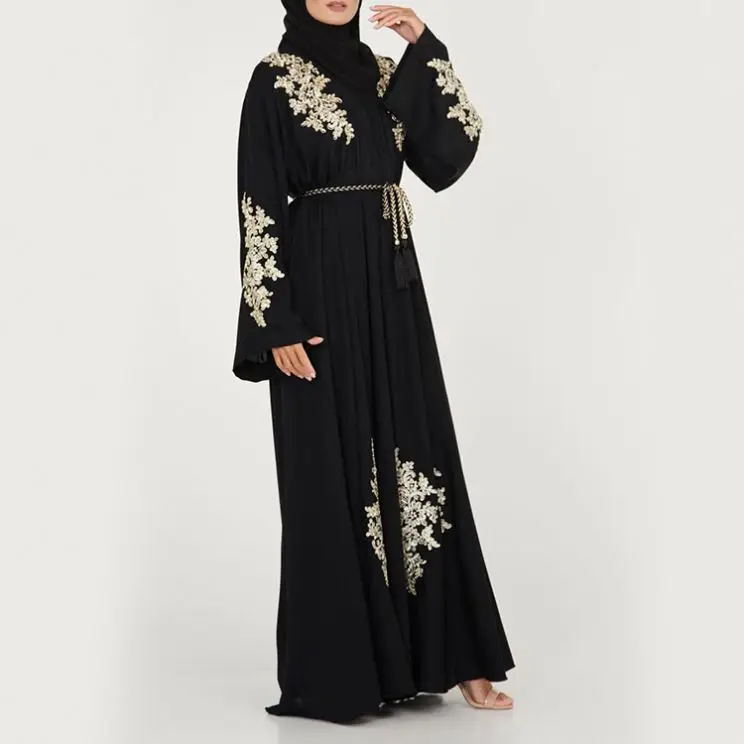 Модный мусульманский повседневный дизайн женский Jubah Dubai для черной Абайи