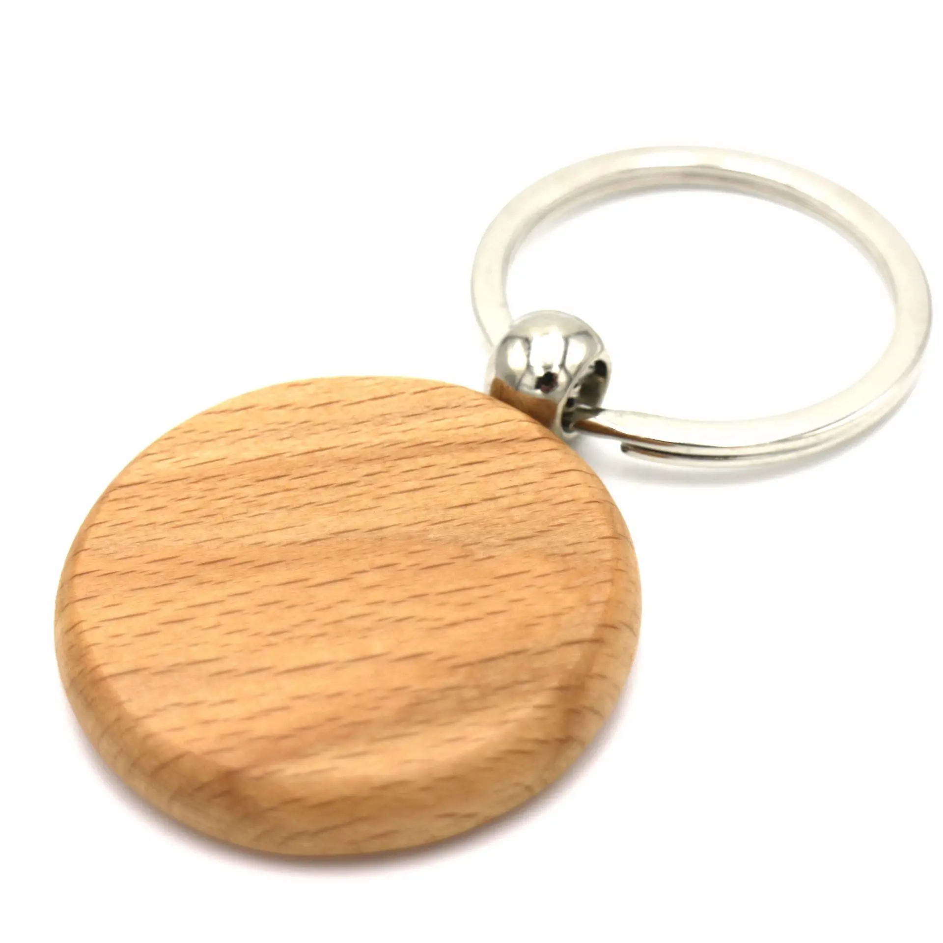 wood blank keyring /keychain  Rectangle Round Plain for Laser Engraving DIY Tags Wood Crafts Gift