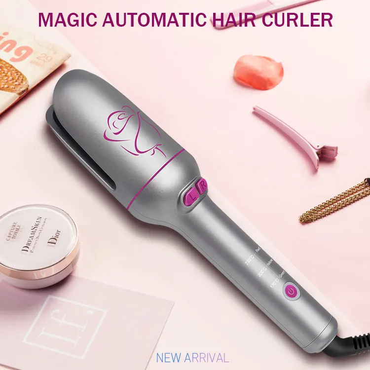 professional PTC 3-color LED lights indicator Innovative Diamond Ceramic Automatic Hair Curler