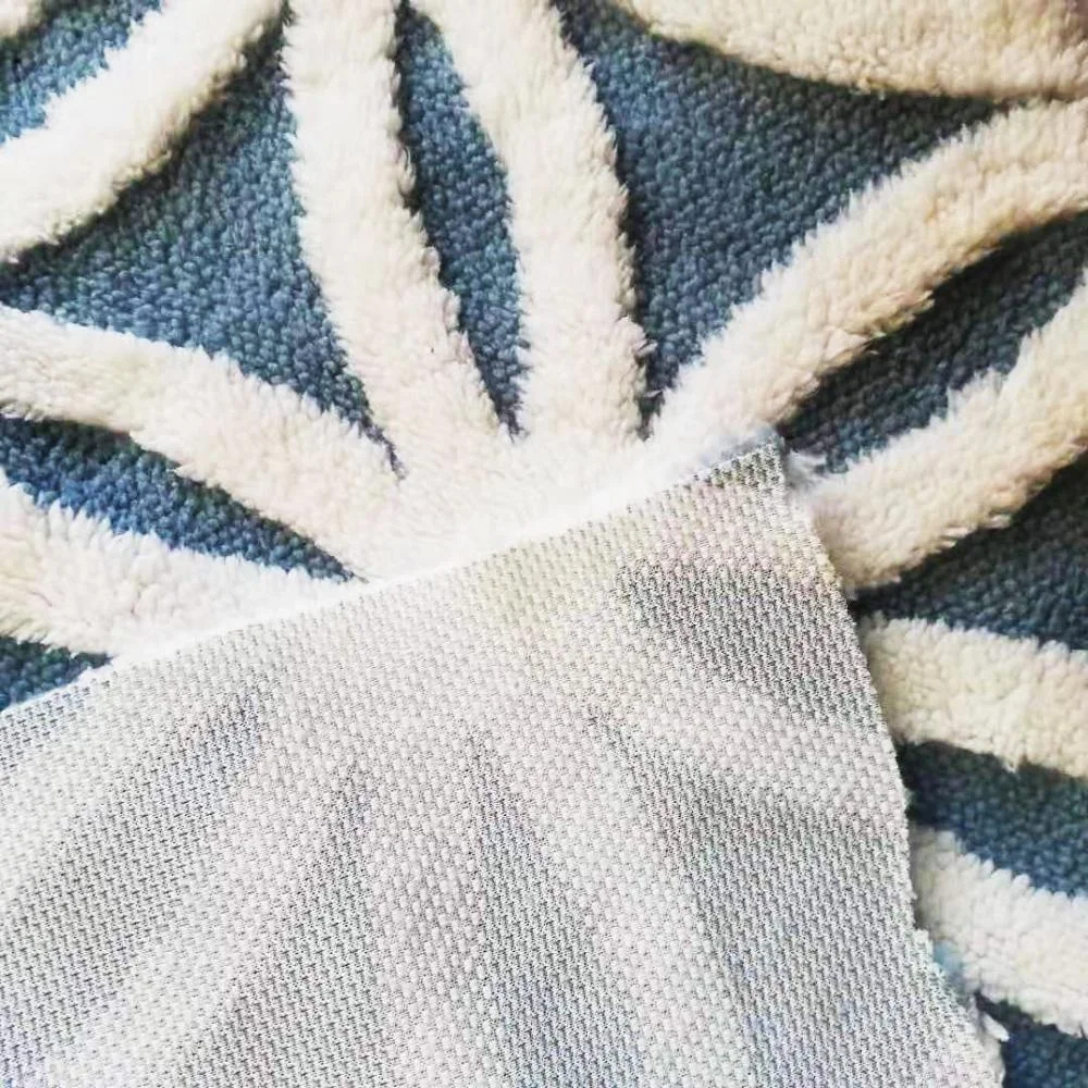 Чистый небесно-голубой искусственный мех хлопок shahtoosh плюшевая ткань с новым рисунком