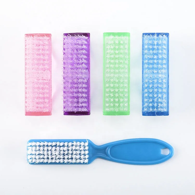 Hot sale small nail cleaning brush set makeup tools plastic nail manicure brush