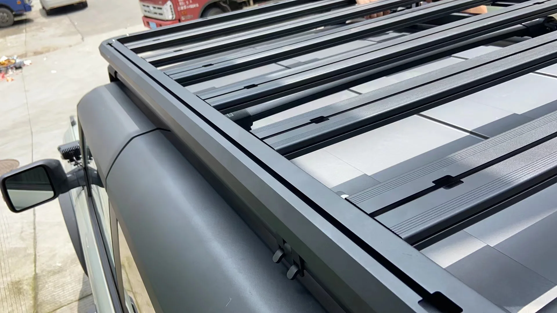 Archaic Car Styling Roof Rack For Ford Bronco 2021 4doors Aluminum Alloy Side Bars Cross Rails Roof Rack Luggage Carrier Rack