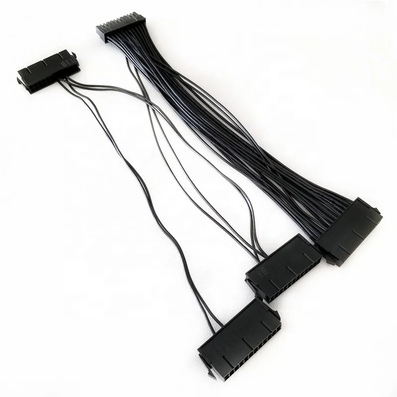  Блок питания ATX 24Pin Quad 4 порта 24 булавки PSU блок стартер материнская плата адаптера кабеля 18AWG провод для BTC Майнер машина буровой установки (20