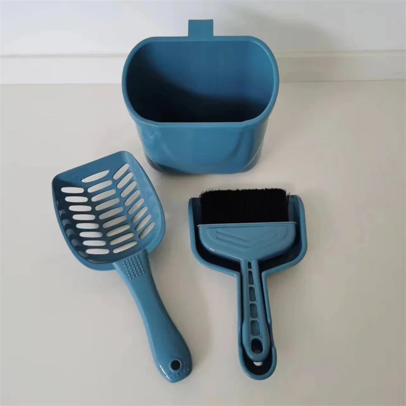 Cat Litter Shovel + Garbage Bin + Broom + Dustpan 4 in 1 Pet Cleaning Tool Set Dog Cat Poop Scooper Custom