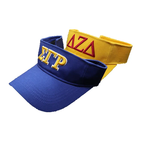Delta Sigma Theta Embroidered Visor Cotton Outdoor Sport Beach Running Golf Visor Hat