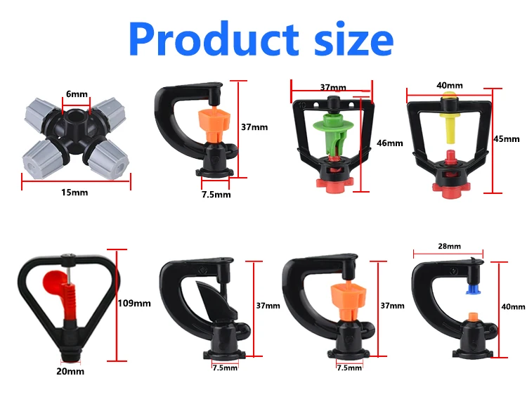 Farm Sprinkler Irrigation Equipment Plastic Micro Butterfly Irrigation Sprinkler Irrigation Nozzle Misting Sprinkler 1.5-2.5bar