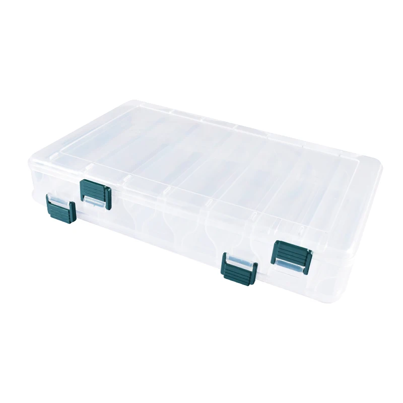 Quanhong 27.5*17*5cm 369g High Quality Plastic Fishing Lure Bait Box Fishing Plastic Waterproof Tool Boxes