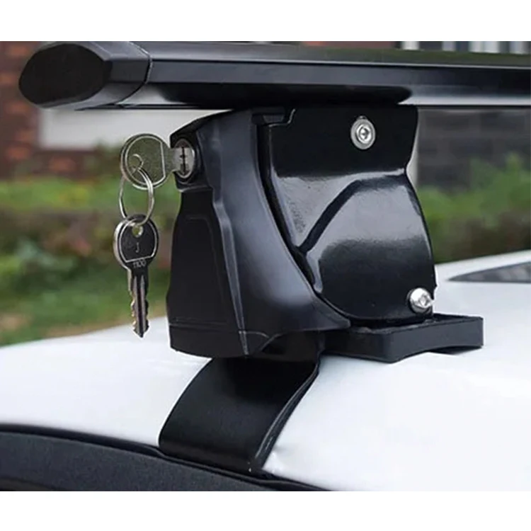Black Aluminum Car Rack Roof Rack Cross Bar Universal Adjustable Roof Luggage Rack Cross With Lock For Sedan