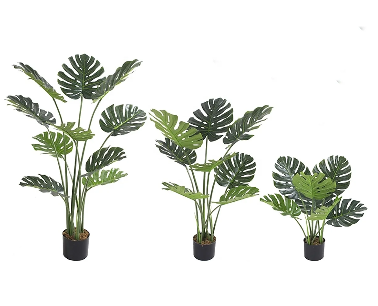 Modern Home Decoration Garden Plants Artificial Monstera Plant with Pot