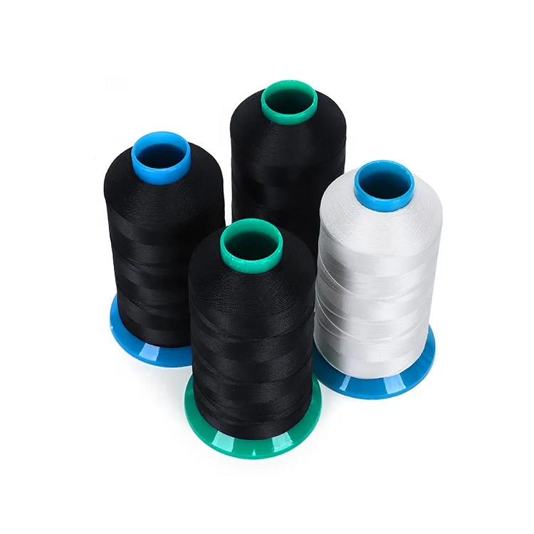 Заводская поставка высокопрочных 210D/2ply 100% полиэфирных ниток для шитья с витой многонитевой нитью