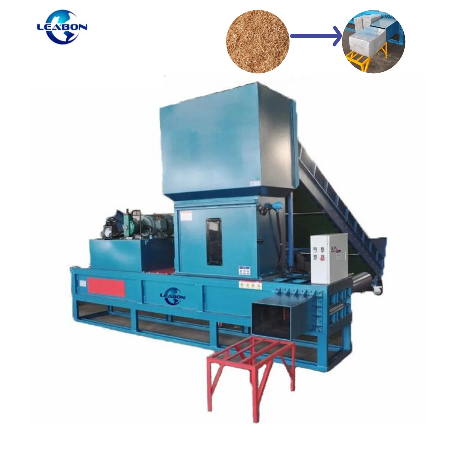 Sawdust Hydraulic Packing Machinery Automatic Bagging Baler Wood Shavings Hydraulic Compress Baler Machine