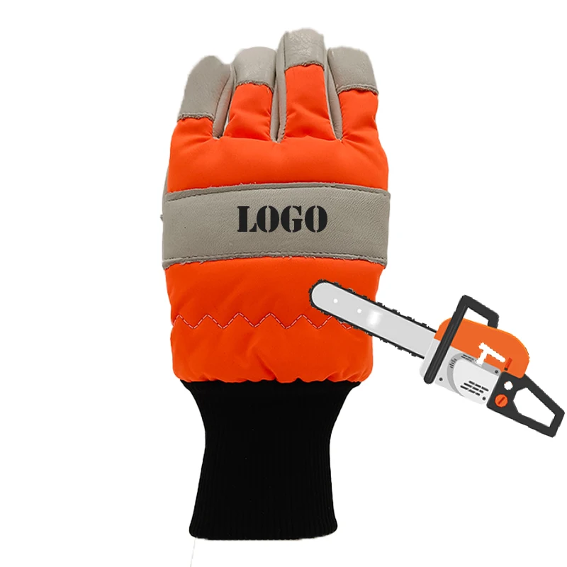 Gujia Hands Protective Leather Cut Resistant Work Gloves Anti Cut Safety Protection Chainsaw Gloves for Sale