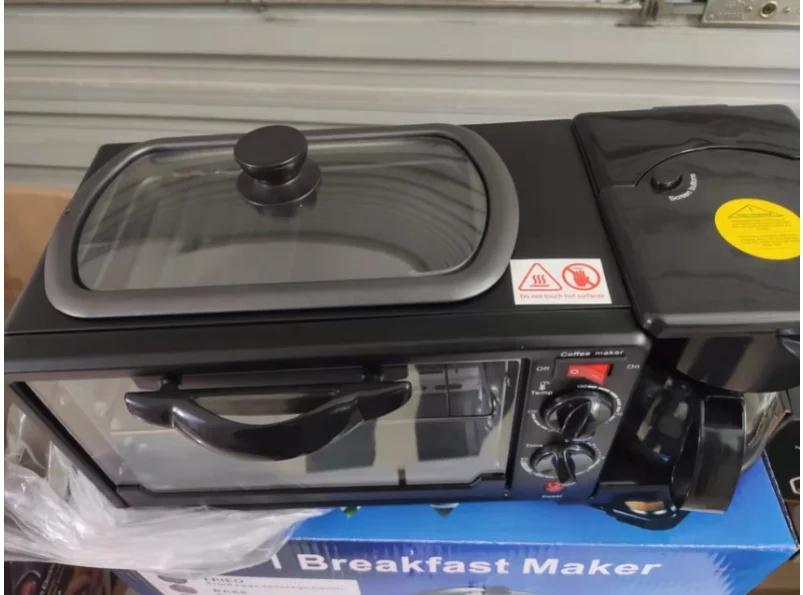 Home Use Multifunctional 3 In 1 Breakfast Makers Electric Coffee Toaster Braekfast Making Machine
