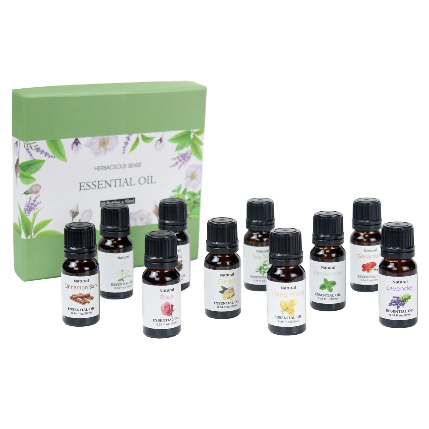 Lavender rose essential oil set  private label aromatherapy perfume fragrance skin  organic aromatic compound essential oils