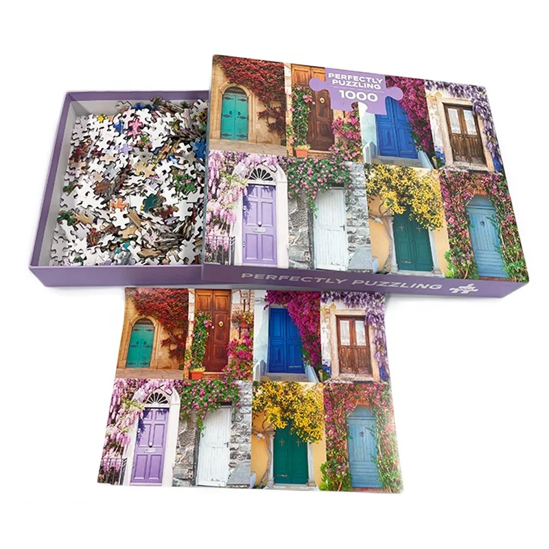 Factory Price Custom Printing Landscape Puzzles 1000 Pieces Adult Jigsaw Puzzles for  Rompecabezas