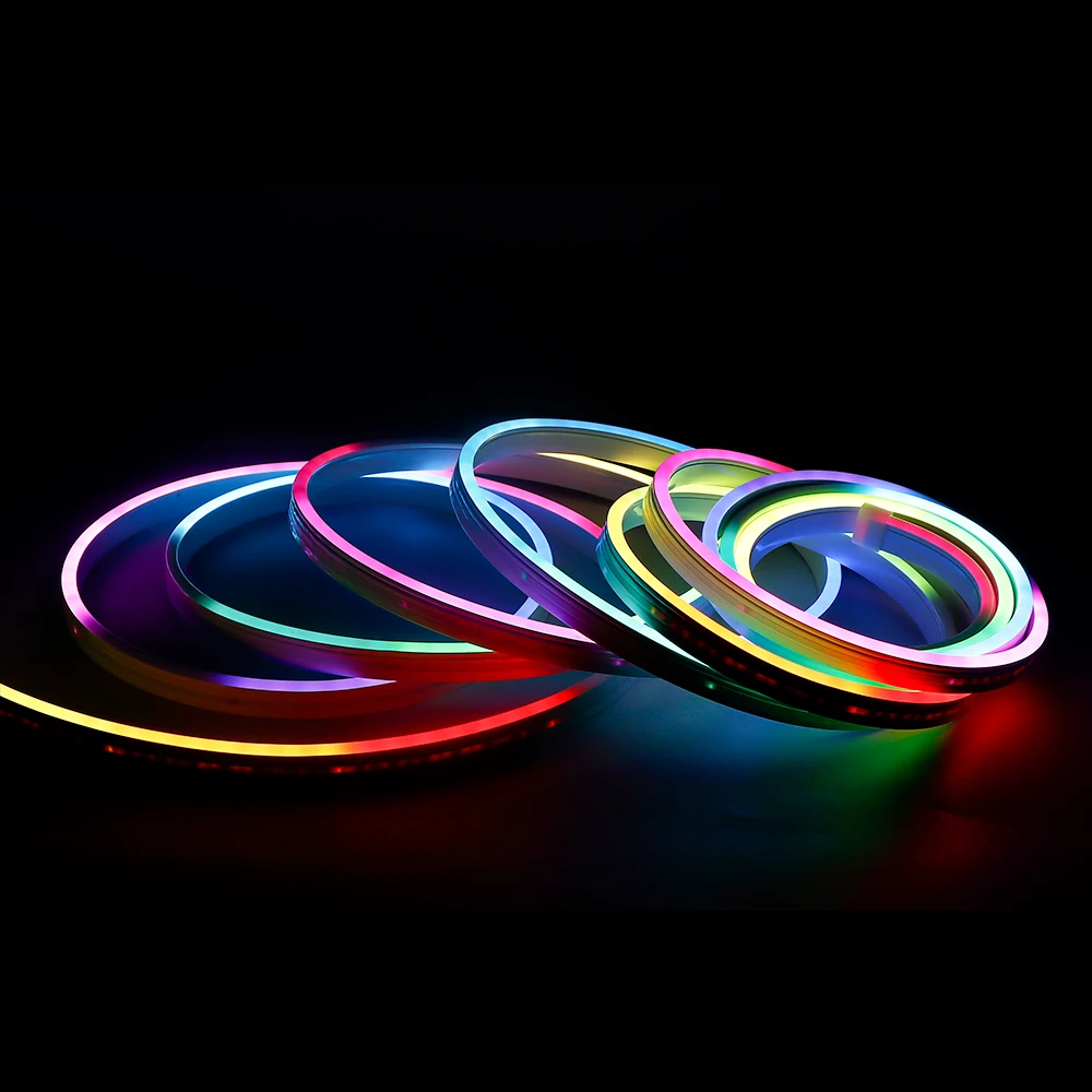 S-модель SPI LED неоновый гибкий RGB вид сбоку 24 В светодиодная Неоновая Гибкая неоновая Светодиодная лента