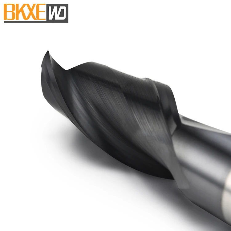 BKXE CNC Solid Carbide Double Flute HRC45/55/65 Square End Mills Bit For CNC Wood