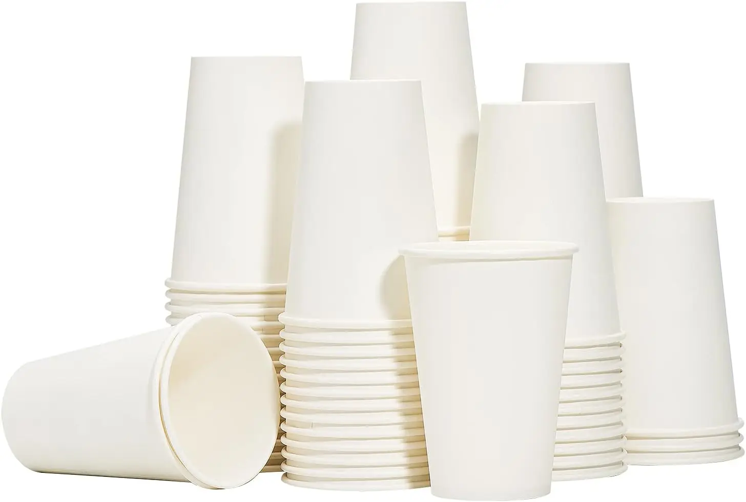 White Hot Coffee Paper Cups, Thickened Paper Style Snack Cups for Beverages Party Haunted House