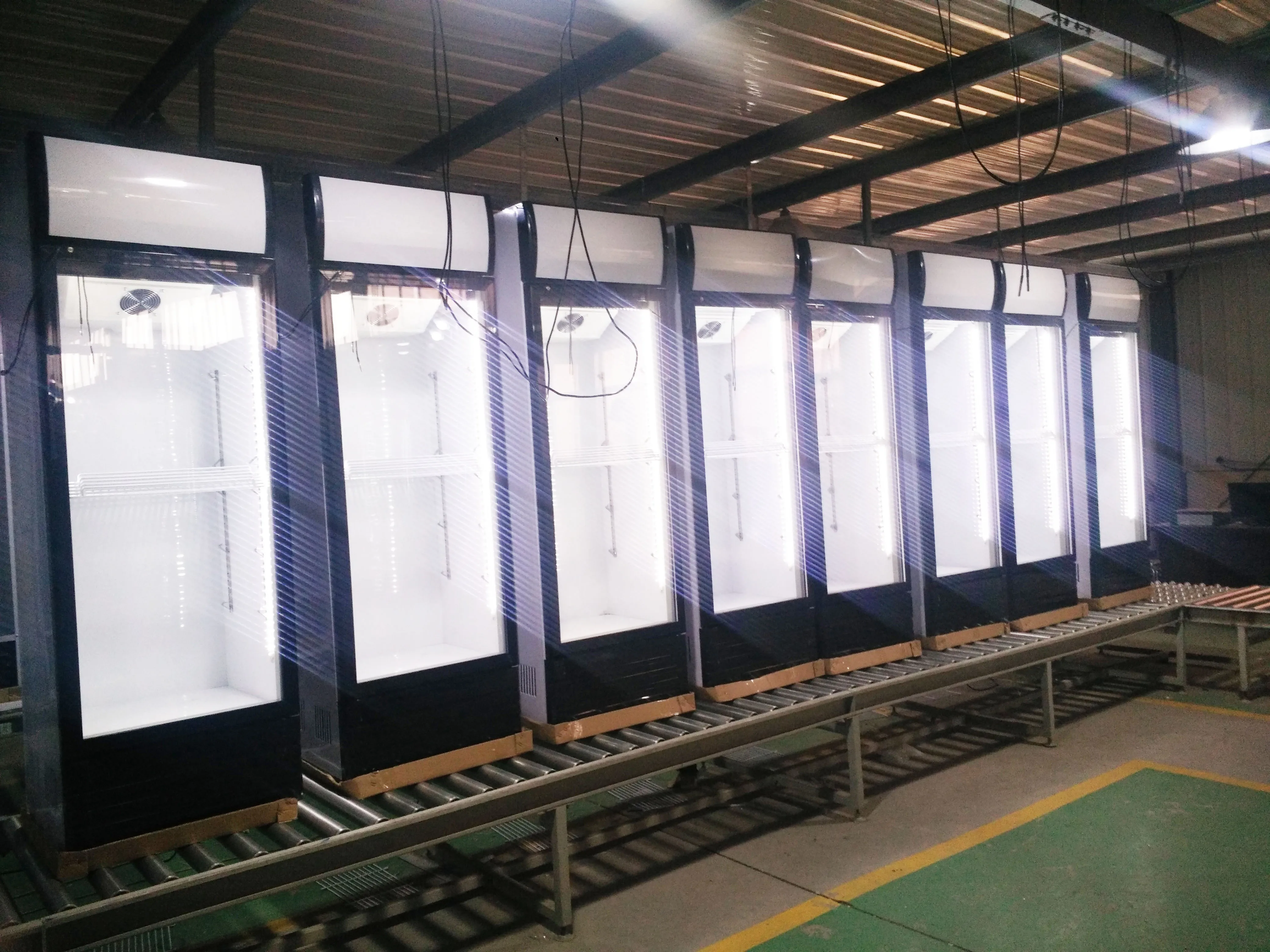 Commercial glass door refrigerator vegetable and fruits display cooler