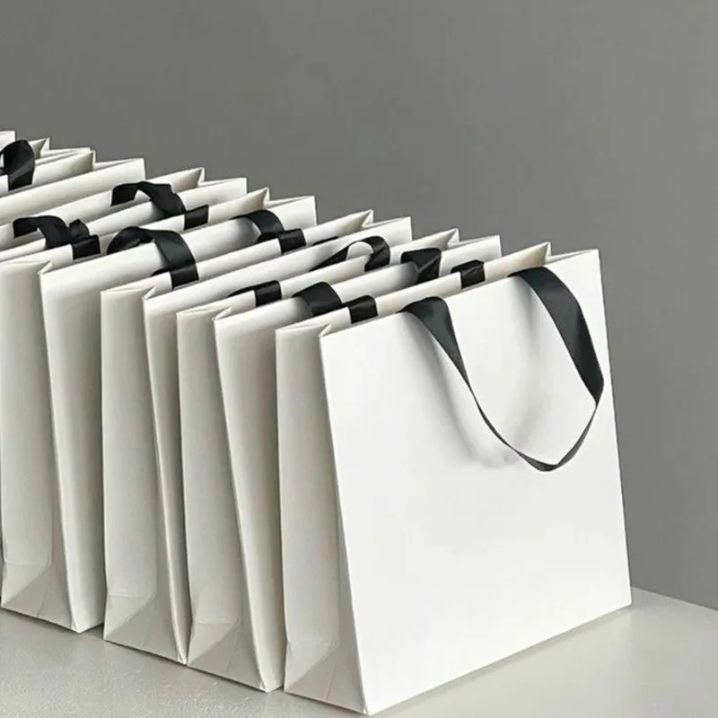Manufacturer Stock Classy Neutral Clothing Jewelry Satchel Logo Printed Enterprise Shopping Paper Bag