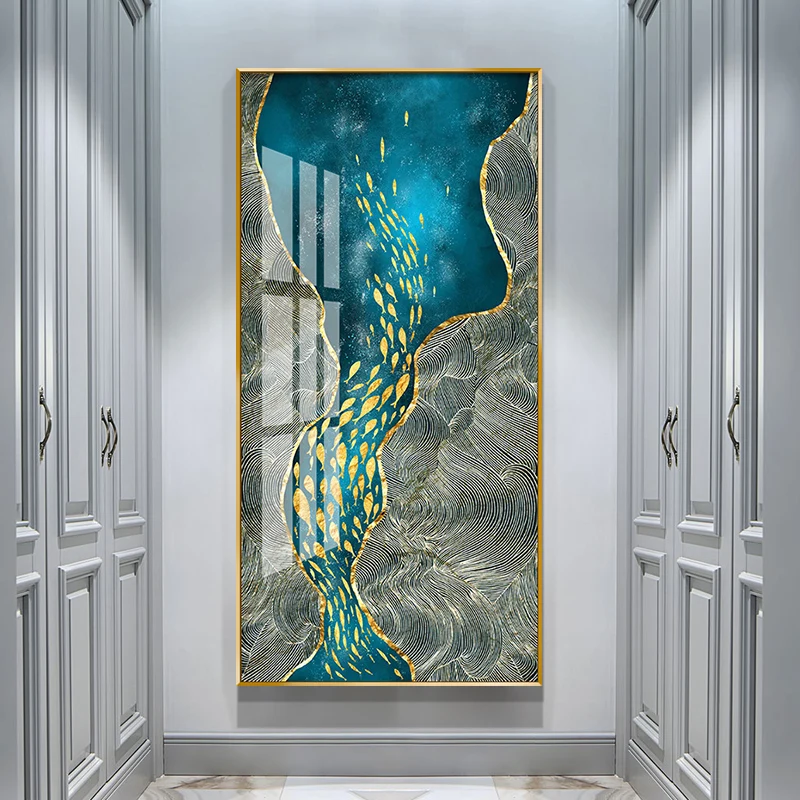 Fish Home Decor Crystal Porcelain Wall Canvas Wall Art Painting Still Life Corridor Paintings