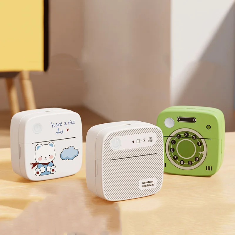 Inkless Printer Mini Label Photo Booth Printer