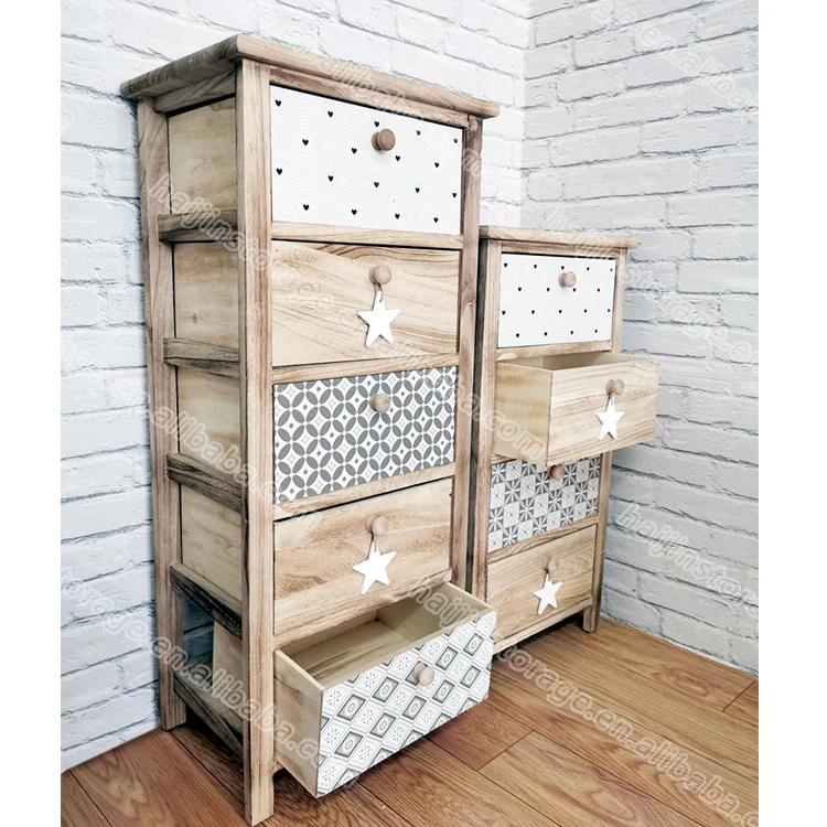 Drawer Storage Cabinet Paulownia Wood Cabinet For Living Room Or Corner Place With Drawer Wood Grain