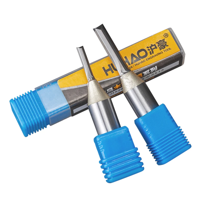 HUHAO Wood  TCT Carbide CNC Milling Cutter 1/2 1/4 Shank Straight Router Bit for MDF Woodworking 5269