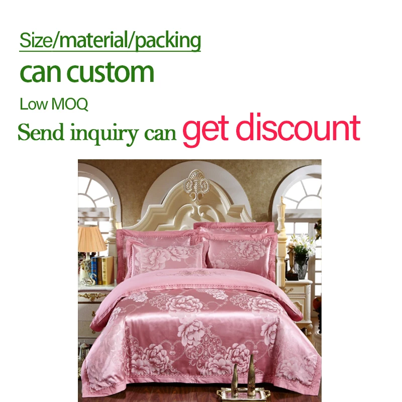 Best selling queen comforter set soft touch duvet bedding set, indian luxury 4 pcs faux silk bedding sets