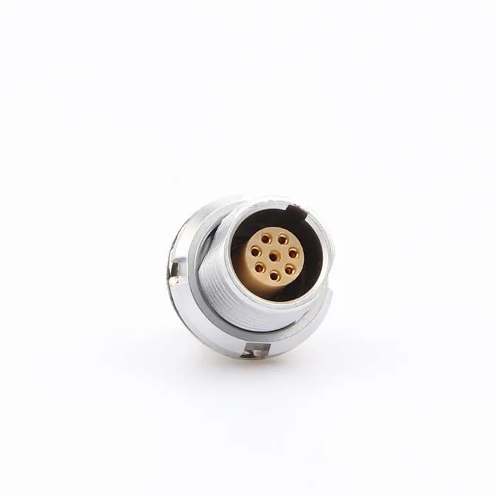 MOCO 1KZ3 Outdoor Waterproof EEG.1K.305 Female Fixed Socket 4 5 6 7 PIN Nut Fixed Outside The Chassis Connector For Video