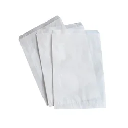Custom Logo White food Grade Grease Sandwich Resistant Coated Wax Lined Paper Bags For Bakery Cookies Snacks French Fries