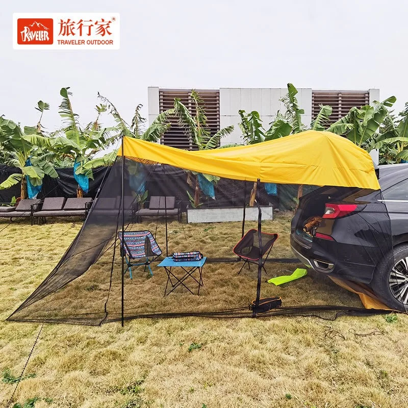 Популярный выдвижной тент для внедорожника задняя дверь