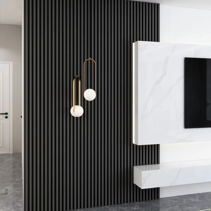 Jiuyixing New Product 22mm Thickness Explosion Indoor Living Room Decoration 3D Model Design Wall Wood Slats Panels Akupanel