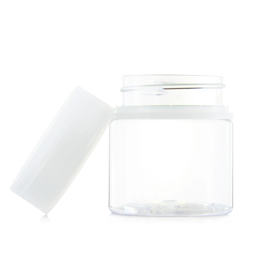 Customized 2oz 30 dram 4oz 40 dram clear pill child proof resistant plastic jar with lid