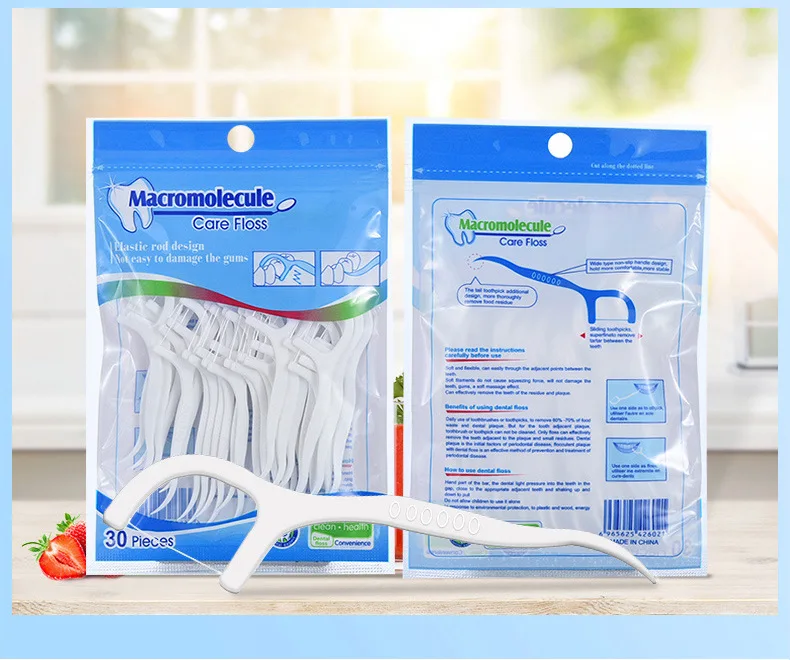 Bulk Eco Friendly Bamboo Charcoal Reusable Vegan Plastic Toothpick Dental Floss Picks Flosser